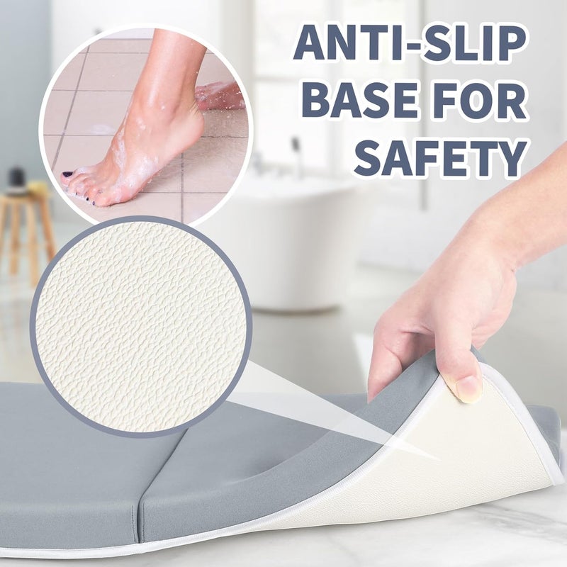 URMYWO Bath Kneeler and Elbow Rest Pad Set - 1.5" Thick Baby Bath Kneeler Pads with Toys Organizer, Anti-Slip Cozy Knee & Arm Support Bathtub Mat, Quick Dry Kneeling Pad for Baby Bath Time - Image 4